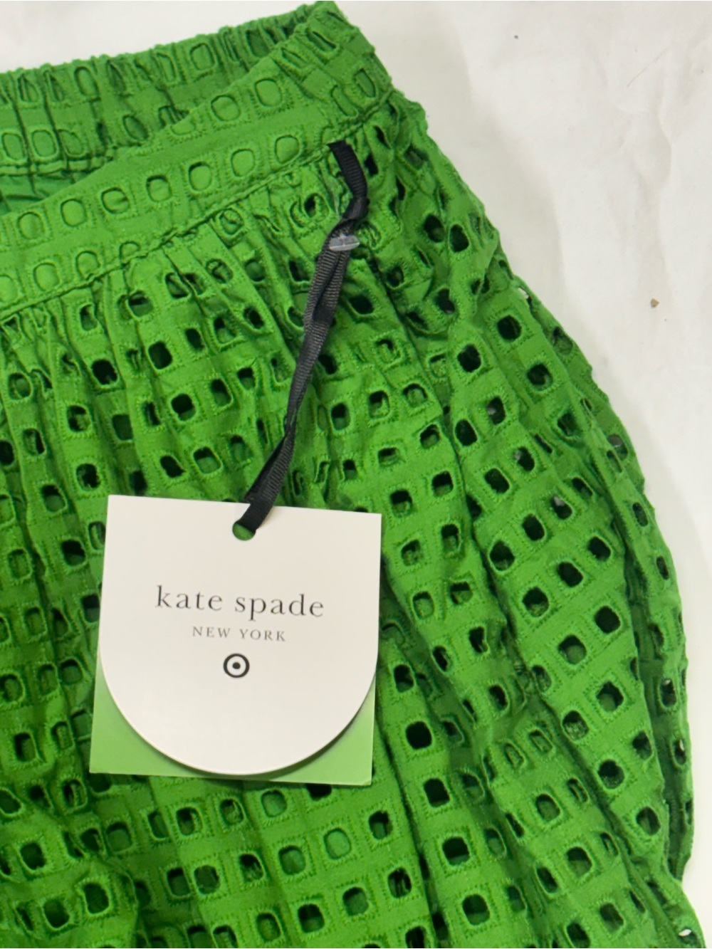 kate spade Bright Green Eyelet Midi Skirt - Picture 3 of 4